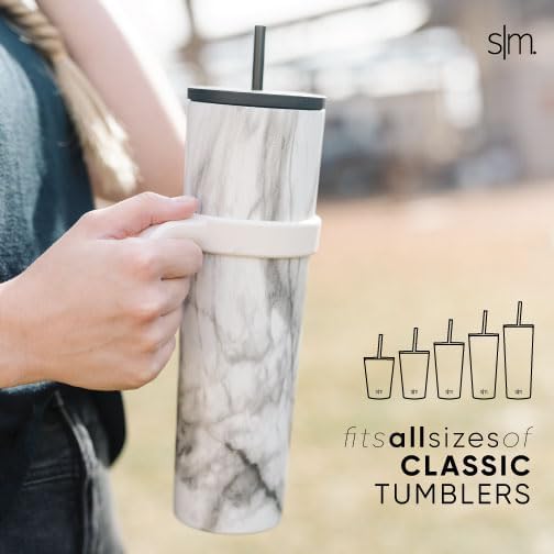 Simple Modern Classic Tumbler Handle | Reusable Handles ONLY Fit Classic Tumbler | Dishwasher Safe & BPA Free Accessory | Classic Collection | Midnight Black