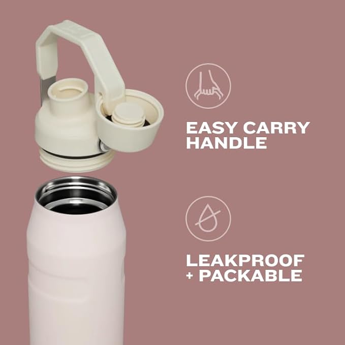 Stanley IceFlow Fast Flow Water Bottle | Angled Spout Lid | Lightweight & Leakproof for Travel & Sports | Insulated Stainless Steel | BPA-Free