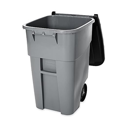 Rubbermaid Commercial Products BRUTE Rollout Trash/Garbage Can/Bin with Wheels, 95 Gal, Gray, for Restaurants/Hospitals/Offices/Back of House/Warehouses/Home