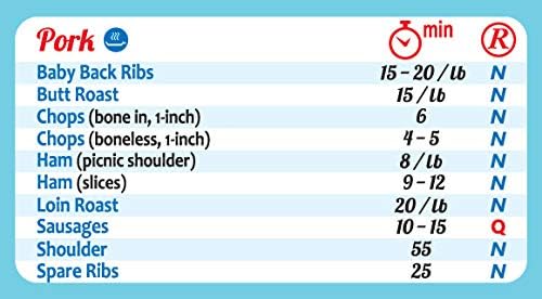 Handy 100 Food Cooking Times All-in-One Big Magnet Perfect for Instant Pot Accessories Accurate Cook Time Bigger Text Easy to Read Chart Recipes Cookbook Cheat Sheet Guide Great Gift