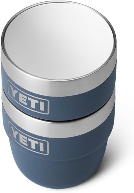YETI Rambler 4 oz Stackable Cup, Stainless Steel, Vacuum Insulated Espresso/Coffee Cup, 2 Pack