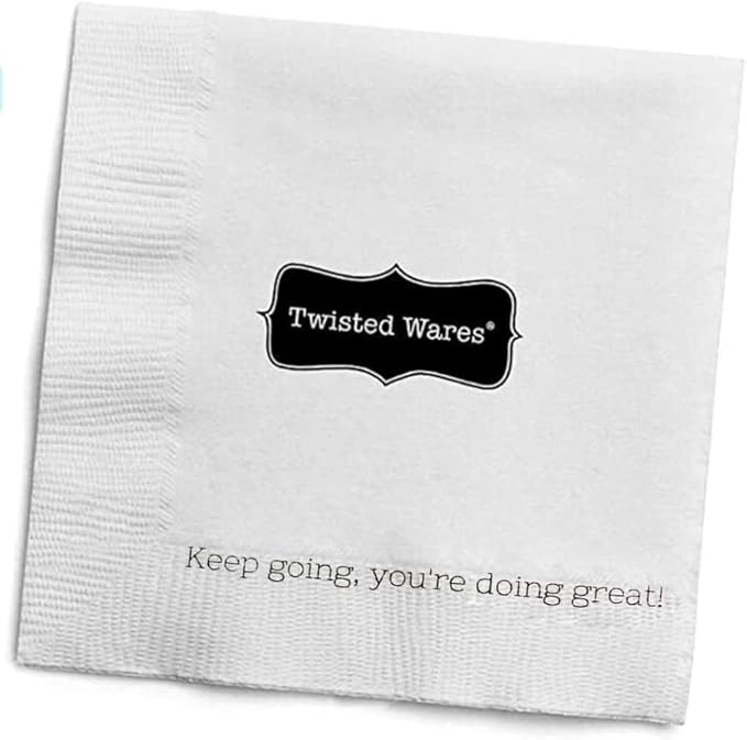 Funny Cocktail Napkins – “Please pretend you’re having fun.” – 20 Pack | Hilarious Disposable Paper Napkins for Parties, Bars, Weddings, Birthdays, Bachelorette & Adult Gatherings