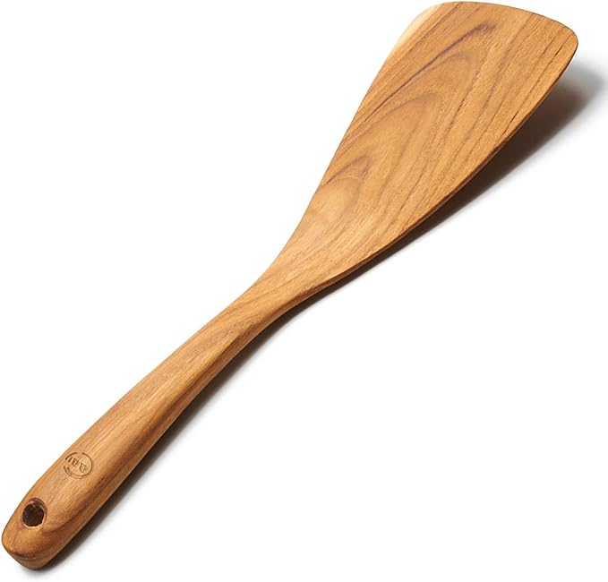 FAAY 11.5 Inch Teak Wood Spatula/Turner for RIGHT Hand | Versatile Spatula, Durable, Healthy and High Moist Resistance for Non Stick Cookware