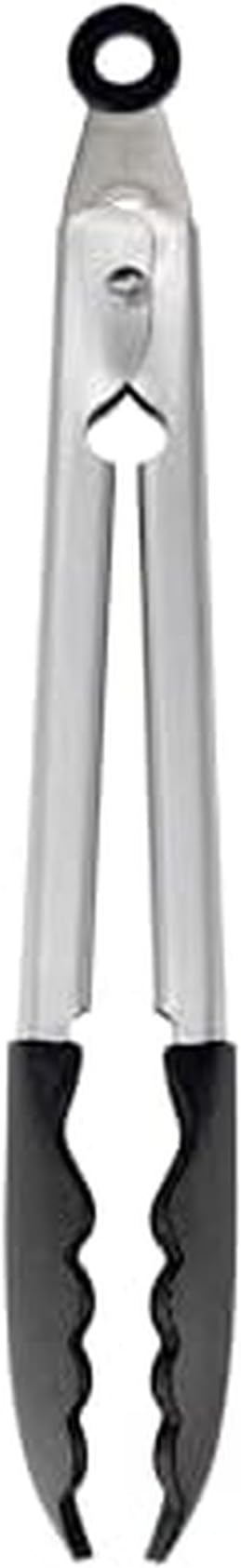 KitchenAid Silicone Tipped Stainless Steel Tongs, Black, 9 Inch