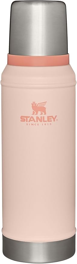 Stanley Classic Legendary Vacuum Bottle 1.0 qt | Wide Mouth with Leakproof Cup Lid | Keep Drinks Hot or Cold | Packable for Travel | Insulated Stainless Steel Thermal Bottle | BPA-Free | Limestone