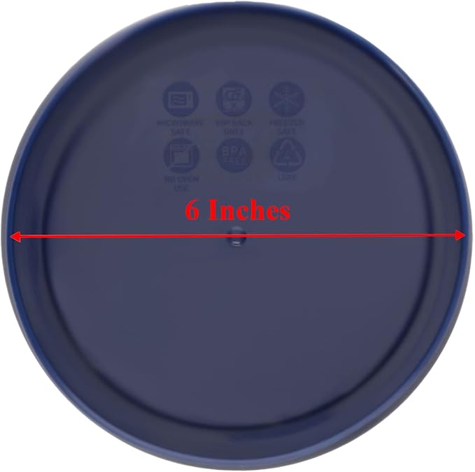 Pyrex 7201-PC 4-Cup Dark Blue Round Replacement Lids - 3 pack - Original Genuine Pyrex - Made in the USA