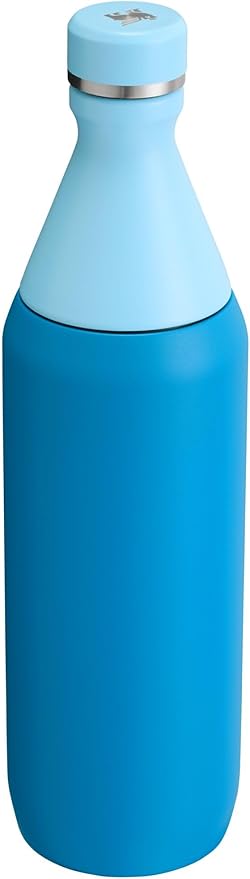 Stanley All Day Slim Bottle 20 oz | Twist On Lid with Leakproof Seal | Slim Design for Travel & Gym | Insulated Stainless Steel | BPA-Free | Azure