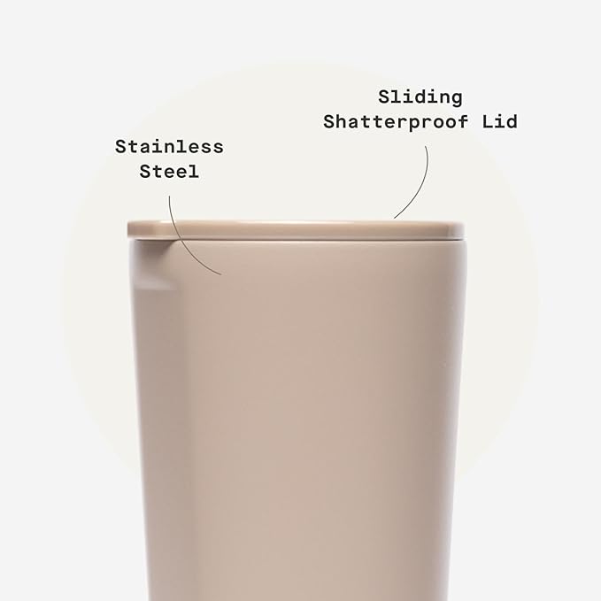 Corkcicle Classic Tumbler - Keeps Drinks Cold for 9 Hours & Hot for 3 - Triple-Insulated Stainless Steel - Holiday Tumbler Gift - 24 oz - Desert