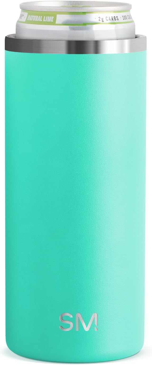 Simple Modern Ranger Skinny Can Cooler | Slim Insulated Stainless Steel Drink Sleeve Holder | Insulate Seltzer, Soda, Beer, Energy Drinks | Gift for Women Her | Slim 12oz | Tropical Wave