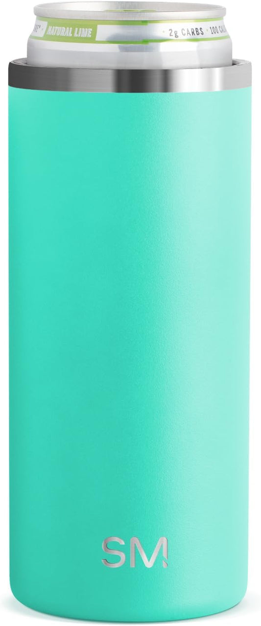 Simple Modern Ranger Skinny Can Cooler | Slim Insulated Stainless Steel Drink Sleeve Holder | Insulate Seltzer, Soda, Beer, Energy Drinks | Gift for Women Her | Slim 12oz | Tropical Wave