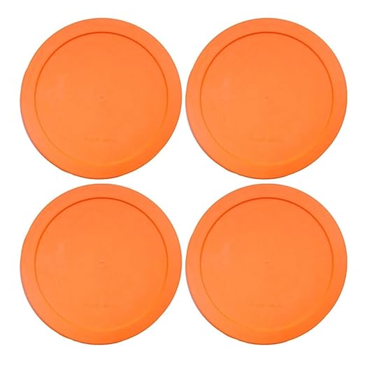 Wood Grip - Lids for Pyrex and Anchor Round Glass Containers - Lids for Pyrex Glass Containers - Replacement Lids (Red, 2 Cups, 4 Pack)