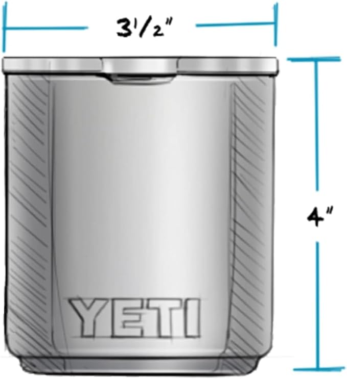 YETI Rambler 10 oz Stackable Lowball 2.0, Vacuum Insulated, Stainless Steel with MagSlider Lid, Big Sky Blue