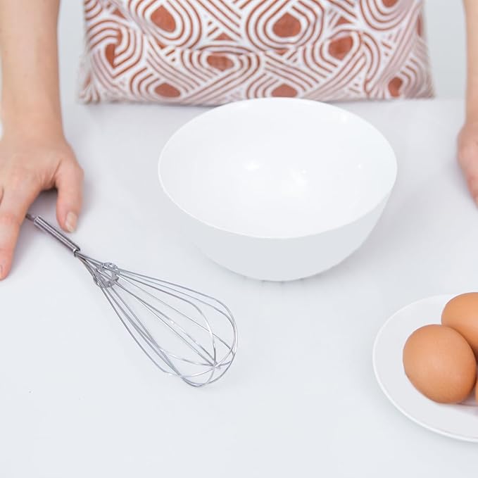 Whisks for Cooking Set, Stainless Steel Wisker for Baking, Blending, Rust-Proof Balloon Wire Whisker Egg Whisk Hand Mixers (8 in + 12 in, 2)