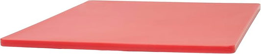Winco Heavy-Duty Plastic Cutting Board, 15" x 20" x 1/2", Red Medium