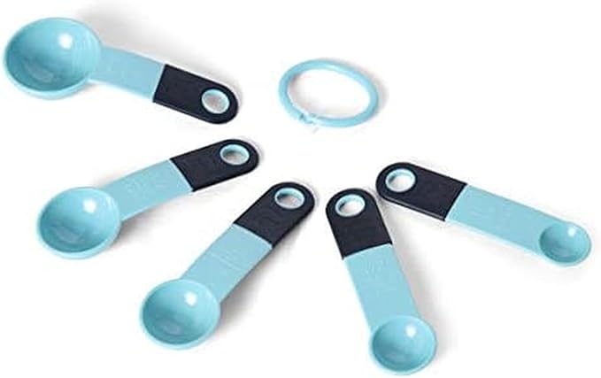 Kitchen Aid Classic Measuring Spoons, 5 Count (Pack 1), Aqua