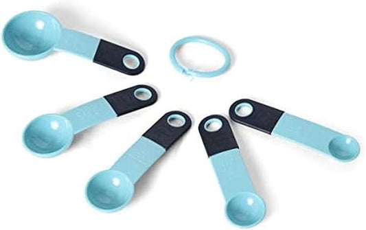 Kitchen Aid Classic Measuring Spoons, 5 Count (Pack 1), Aqua
