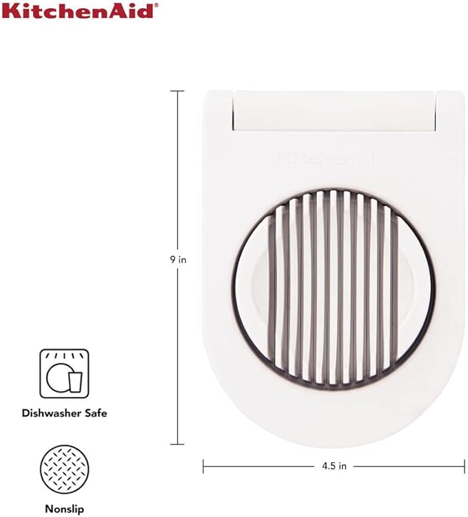 KitchenAid Classic Egg Slicer with Stainless Steel Wires, 9 Inch, White
