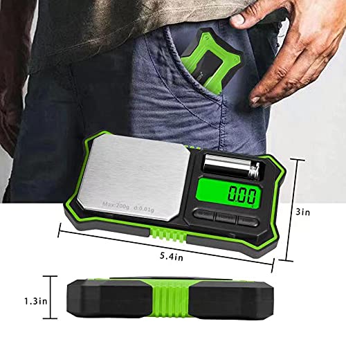 Fuzion Digital Pocket Scale, 200g x 0.01g Jewelry Gram Scale, 6 Units Conversion, LCD Back-Lit Display, Use for Jewelry/Medicine/Food/Powder/Herb(Battery Included)