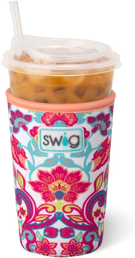Swig Life Medium Iced Cup Coolie, Standard 22oz Iced Coffee Cup Insulator Sleeve by SwigLife