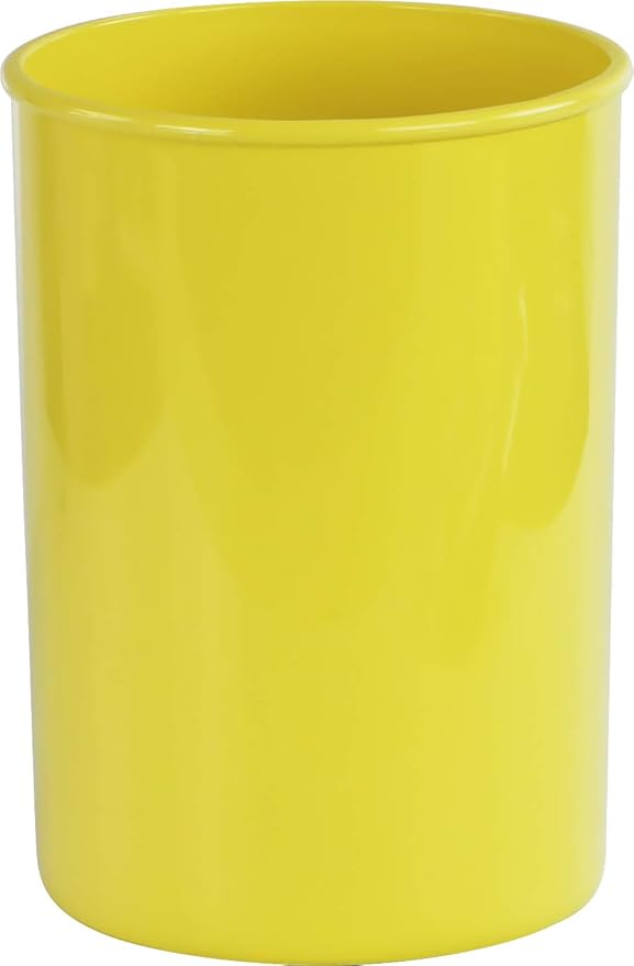 Reston Lloyd Calypso Basics Multipurpose Cookware Storage Crock, Kitchen Countertop & Office Desk Organization, Durable & Food Safe BPA-Free Plastic, Lemon