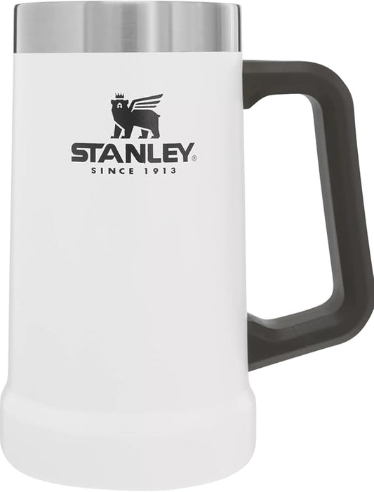 Stanley Stay-Chill Beer Stein 24 oz | Heavy Duty Big Grip Handle | Beer Tumbler Drink Cup, Holds 2 Cans | Insulated Stainless Steel Party Mug | BPA-Free