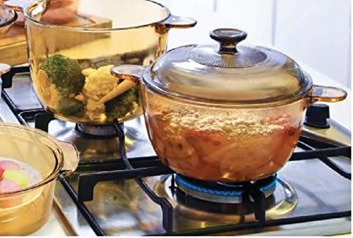 VISIONS 1.5 Litre Pyroceram Glass Cookpot with Glass Cover, Brown
