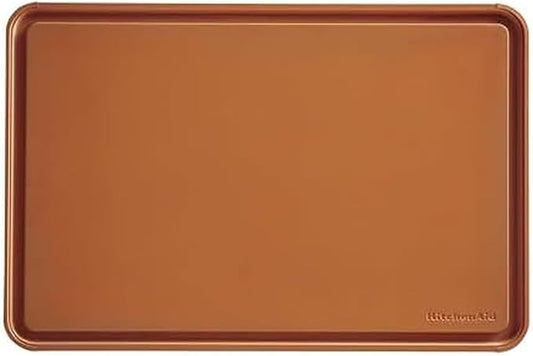 KitchenAid Classic Plastic Cutting Board with Perimeter Trench and Non Slip Edges, Dishwasher Safe, 12 x 18 inch, Scorched Orange