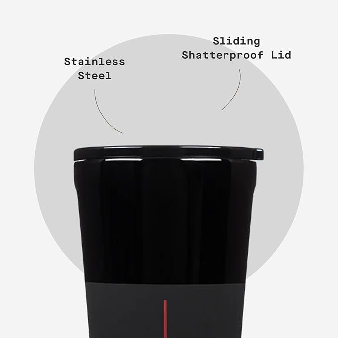 Corkcicle Disney Tumbler - Triple-Insulated Stainless Steel - Keeps Drinks Cold 9 Hours - Spill-Proof Lid - Reusable - Summer Drinkware Gift - Keeps Drinks Ice Cold - 16 oz - Darth Vader