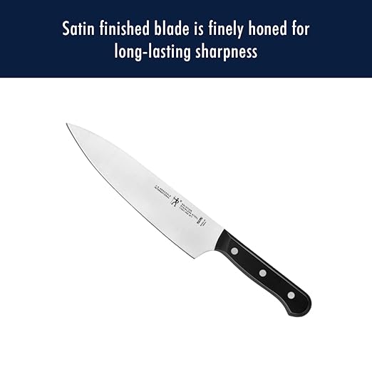 HENCKELS Solution Razor-Sharp 10-pc Knife Set, Chef Knife, Bread Knife, German Engineered Informed by 100+ Years of Mastery, Black/Stainless Steel