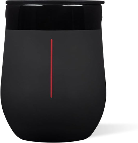 Corkcicle Stemless Insulated Wine Glass Tumbler - Keeps Beverages Cold 6 Hours & Hot 3 Hours - Stainless Steel - Easy-Grip - Summer Drinkware Gift - Keeps Drinks Ice Cold - 12 oz - Darth Vader