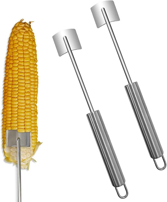 2pack Long Handle Corn Stripping Tool,Corn on the Cob Remover,Corn Peeler for Easy Clean Stripper Tool