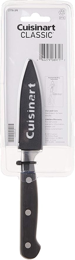 Cuisinart C77TR-3PR Triple Rivet Collection 3.5" Paring Knife, Black