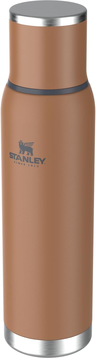 Stanley Adventure-To-Go Vacuum Bottle 1.4 qt | Wide Mouth with Leakproof Cup Lid | Keep Drinks Hot or Cold | Packable for Travel | Insulated Stainless Steel Thermal Bottle | BPA-Free | Toast