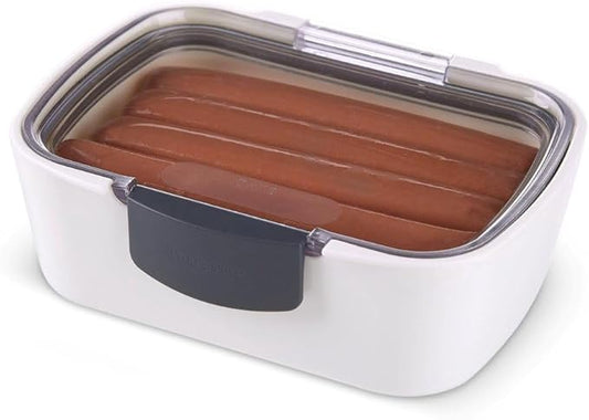 ProKeeper Progressive International Prepworks Mini Deli Air Tight Silicone Sealed Food Storage Container with Clear Dry Erase Compatible Lid, 5.75 Inches Long