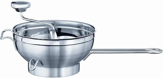 Rösle Stainless Steel Food Mill with Handle and 2 Grinding Disc Sieves, (16252)