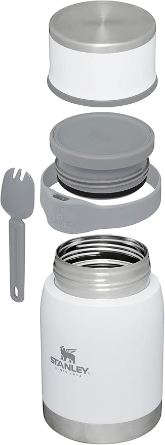Stanley Adventure To-Go Food Jar | Vacuum Insulated Thermos Food Container | Wide Mouth Screw On Lid | Packable for Travel | Stainless Steel with Leakproof Lid | BPA-Free