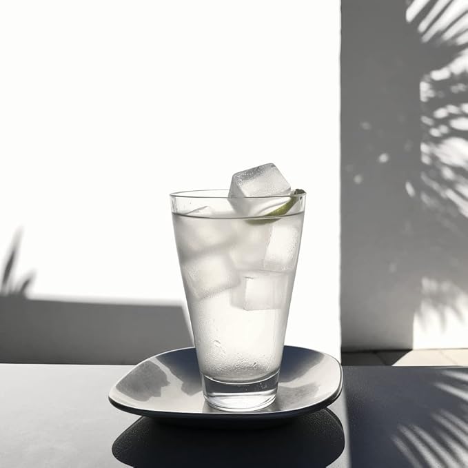 glacio Ice Cube Tray – Small Silicone Molds with Lids, BPA-Free and Flexible for Cocktails and Beverages – Set of 2