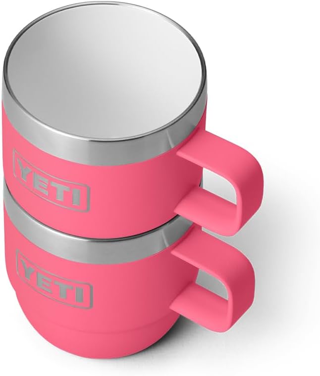 YETI Rambler 6 oz Stackable Mug, Stainless Steel, Vacuum Insulated Espresso/Coffee Mug, 2 Pack