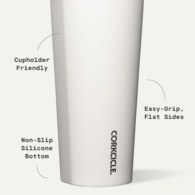 Corkcicle Classic Tumbler - Keeps Drinks Cold for 9 Hours & Hot for 3 - Triple-Insulated Stainless Steel - Holiday Tumbler Gift - 24 oz - Dune