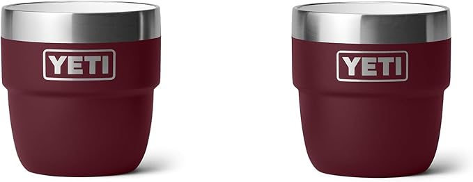 YETI Rambler 4 oz Stackable Cup, Stainless Steel, Vacuum Insulated Espresso/Coffee Cup, 2 Pack