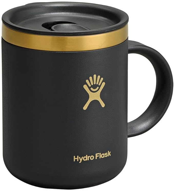 Hydro Flask Coffee Mug Gift Set - Insulated Stainless Steel, Non-Spill, Leak Proof Travel Mugs 12 Oz Black Tie Set