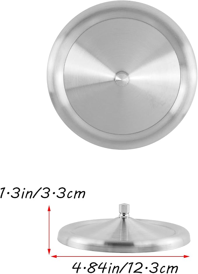 Antrader Stainless Steel Home Round Shaped Tea Coffee Glass Water Cup Lid Cover - Image 3