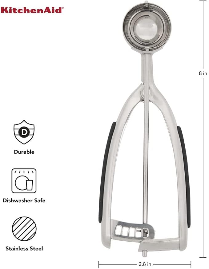 KitchenAid Cookie Dough Scoop Set, Set Of 3, Black