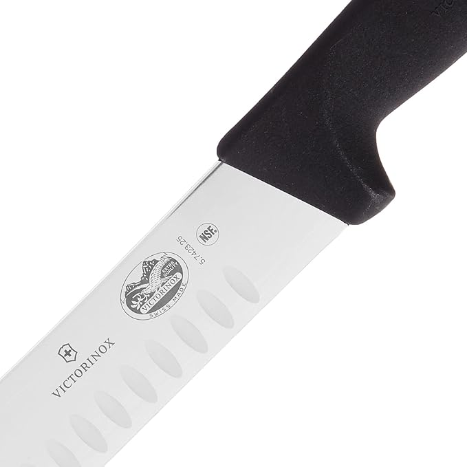 Victorinox Swiss Army Cutlery Fibrox Pro Butcher Knife, Granton Edge, 10-Inch, Multicolor (47638)