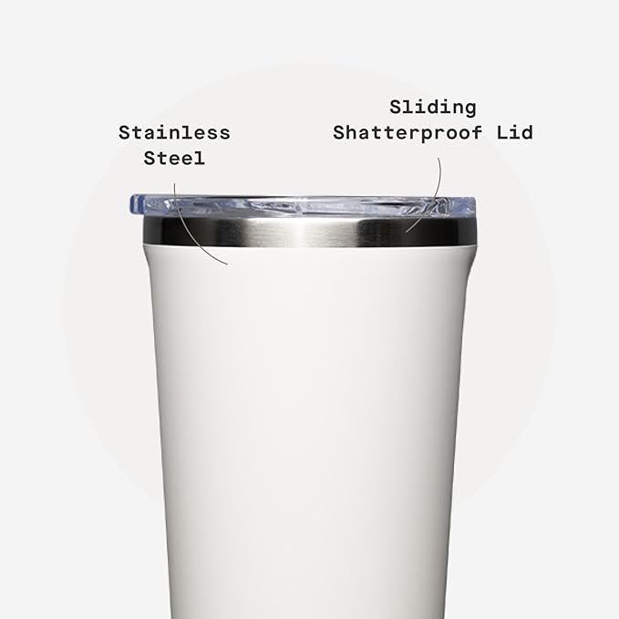 Corkcicle Classic Tumbler - Keeps Drinks Cold for 9 Hours & Hot for 3 - Triple-Insulated Stainless Steel - Holiday Tumbler Gift - 24 oz - Oat Milk