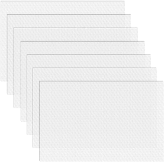 Refrigerator Liners, 12" x 17.7" Fridge Liner Washable Refrigerator Mats, Home Kitchen Gadgets Accessories Organization Must Haves for Freezer Glass Shelf Shelving Drawers Cupboard Cabinet - 7 Pack