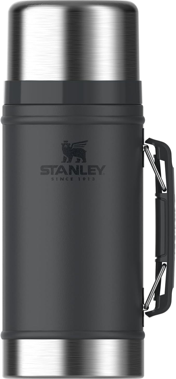 STANLEY Vacuum Insulated Large Food Jar, 18/8 Stainless Steel Food Jar for Cold and Hot Food, Soup Thermos with Leak Proof Lid Doubles as Cup, Wide Mouth Food Thermos