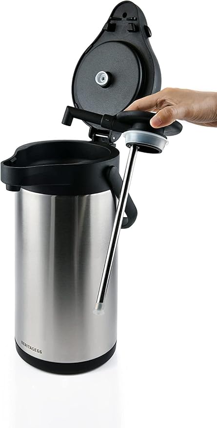 Heritage66 Thermal Coffee Carafe -Triple Wall Vacuum insulated Flask- keeping Beverages Hot for 12 hours /24 hours cold Tea, Water, and Coffee Dispenser (3 Liter / 101 Oz)