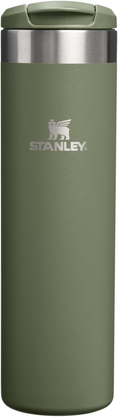 Stanley AeroLight Transit Bottle 20 oz | Locking Drink Through Lid | Leak Resistant Water Bottle or Coffee Travel Mug | Lightweight Insulated Stainless Steel | BPA-Free | Dried Pine