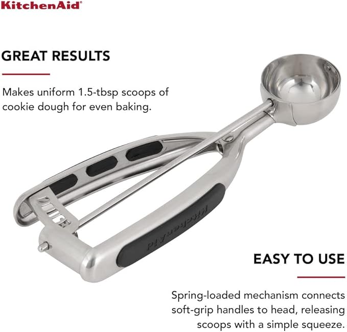 KitchenAid Cookie Dough Scoop Set, Set Of 3, Black